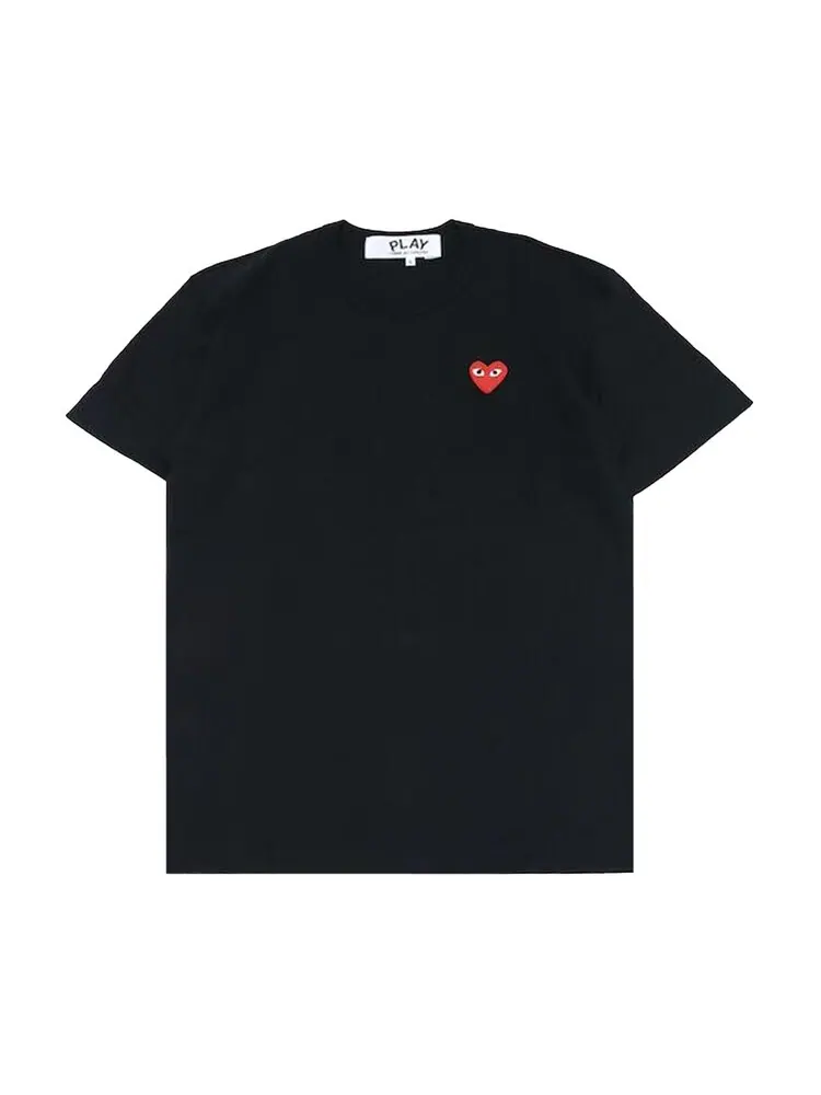 Футболка Comme Des Garçons Comme des Garçons PLAY Heart Emblem T-Shirt — черный