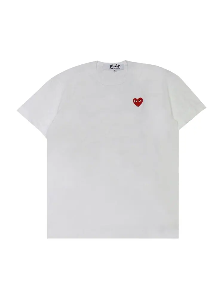 Футболка Comme Des Garçons Comme des Garçons PLAY Heart Emblem T-Shirt — белый