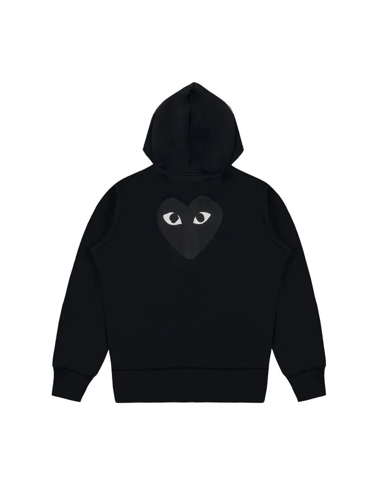Толстовка Comme des Garçons PLAY Zip-Up Sweatshirt 'Black' — изображение 2 из 2, черный