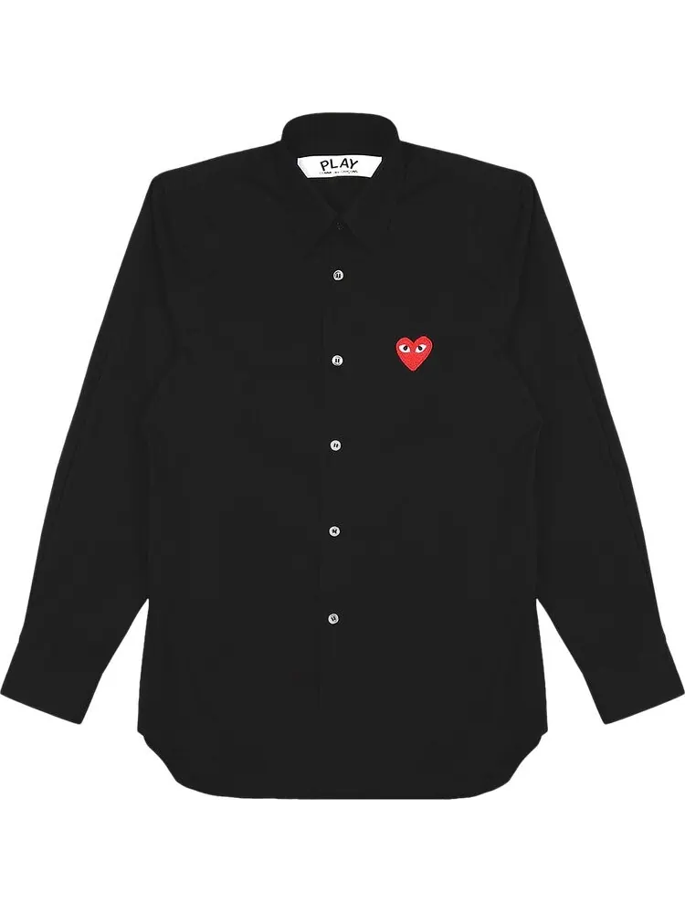 Рубашка Comme des Garçons PLAY Woven Shirt 'Black' — черный