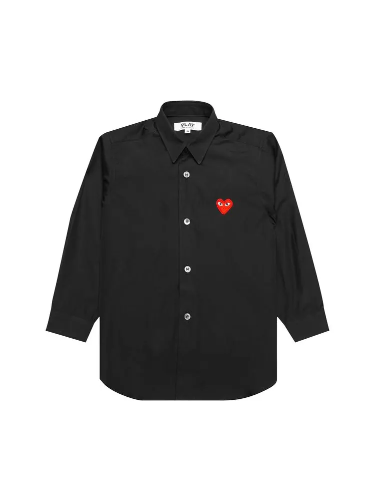 Рубашка Comme des Garçons PLAY Button Up Shirt 'Black'