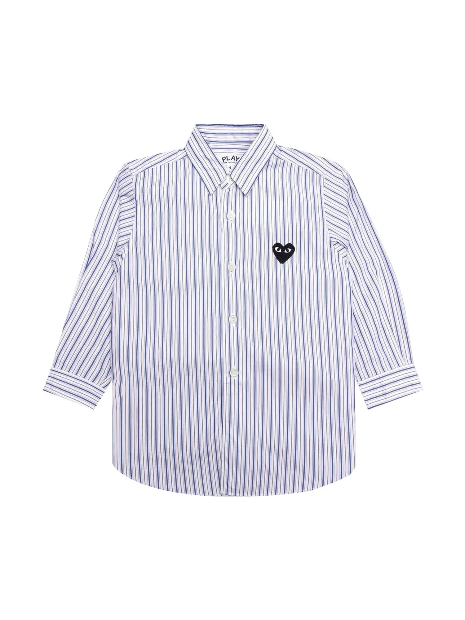 Рубашка в полоску Comme des Garçons PLAY Белый/Синий/Коричневый — коричневый