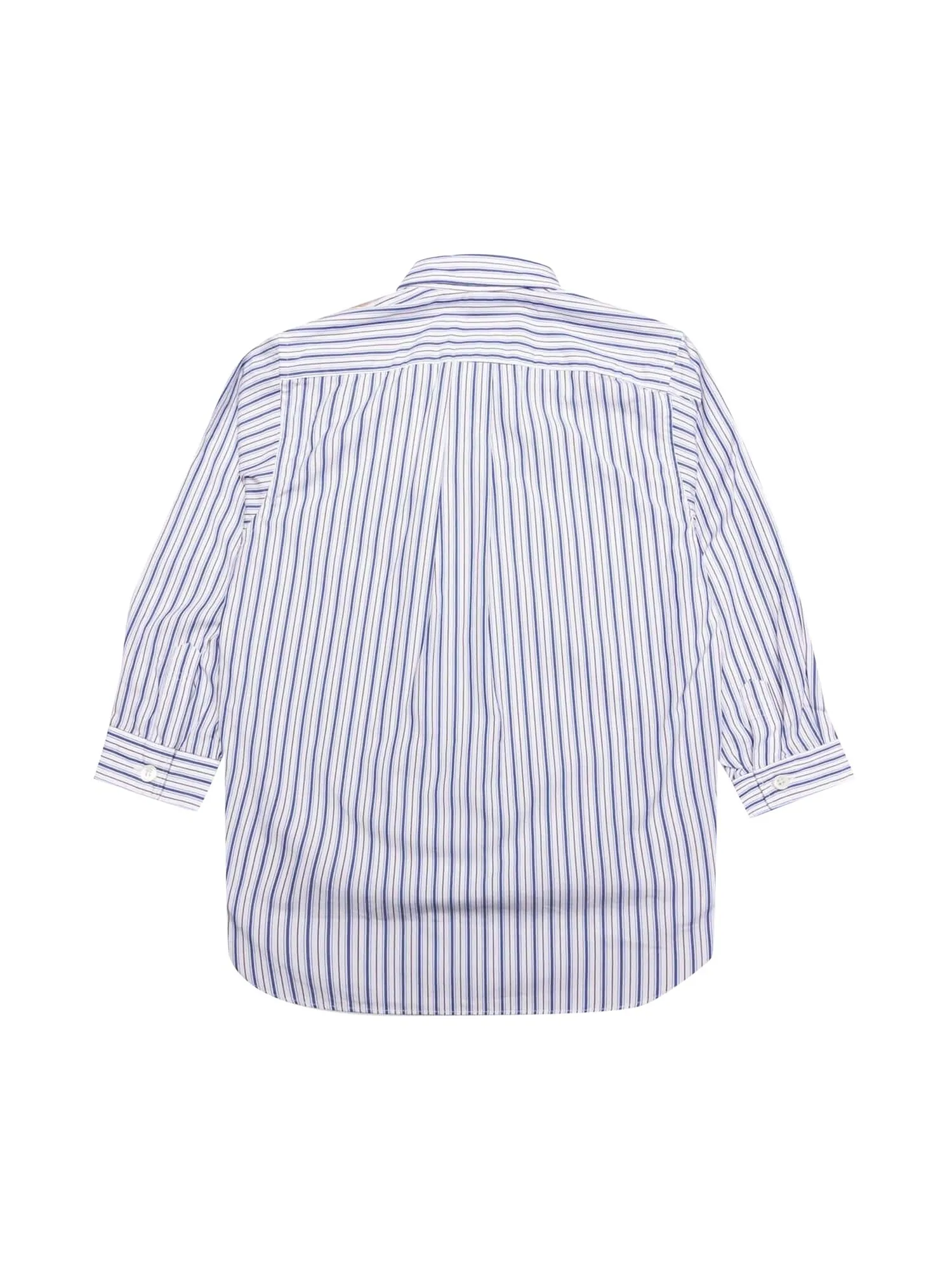 Рубашка в полоску Comme des Garçons PLAY Белый/Синий/Коричневый — изображение 2 из 2