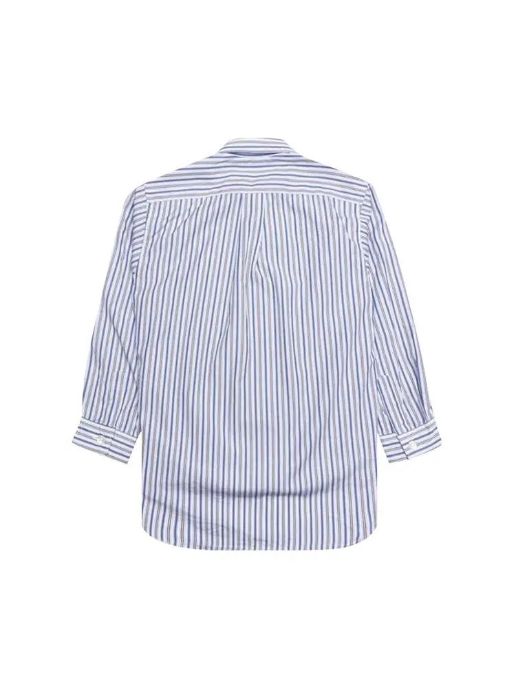 Рубашка Comme des Garçons PLAY Striped Shirt 'Blue/White/Black' — изображение 2 из 2, синий/белый/черный