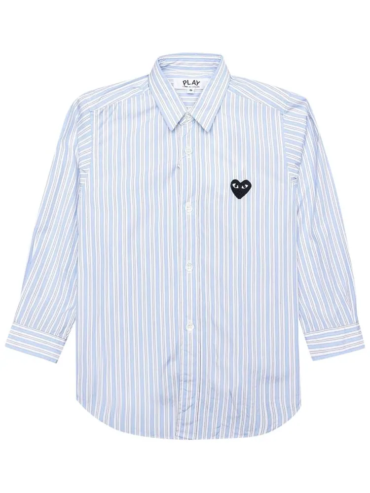 Лонгслив Comme des Garçons PLAY Long-Sleeve Striped Shirt 'White/Light Blue'