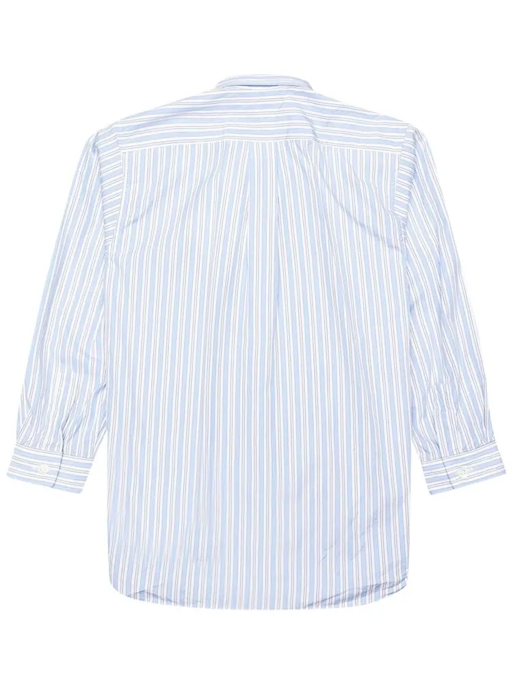 Лонгслив Comme des Garçons PLAY Long-Sleeve Striped Shirt 'White/Light Blue' — изображение 2 из 2, белый/светлый синий