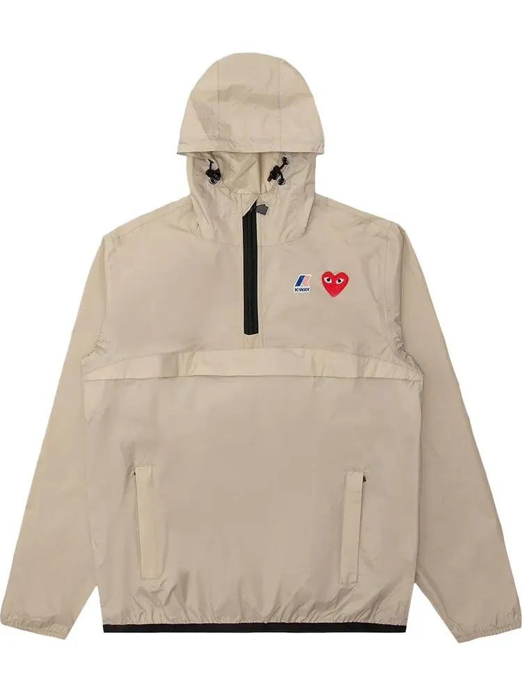 Куртка Comme des Garçons PLAY x K Way Half Zip Jacket 'Beige'