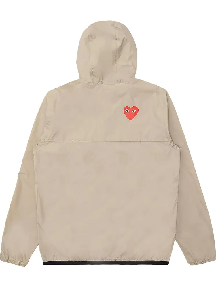 Куртка Comme des Garçons PLAY x K Way Half Zip Jacket 'Beige' — изображение 2 из 2, бежевый