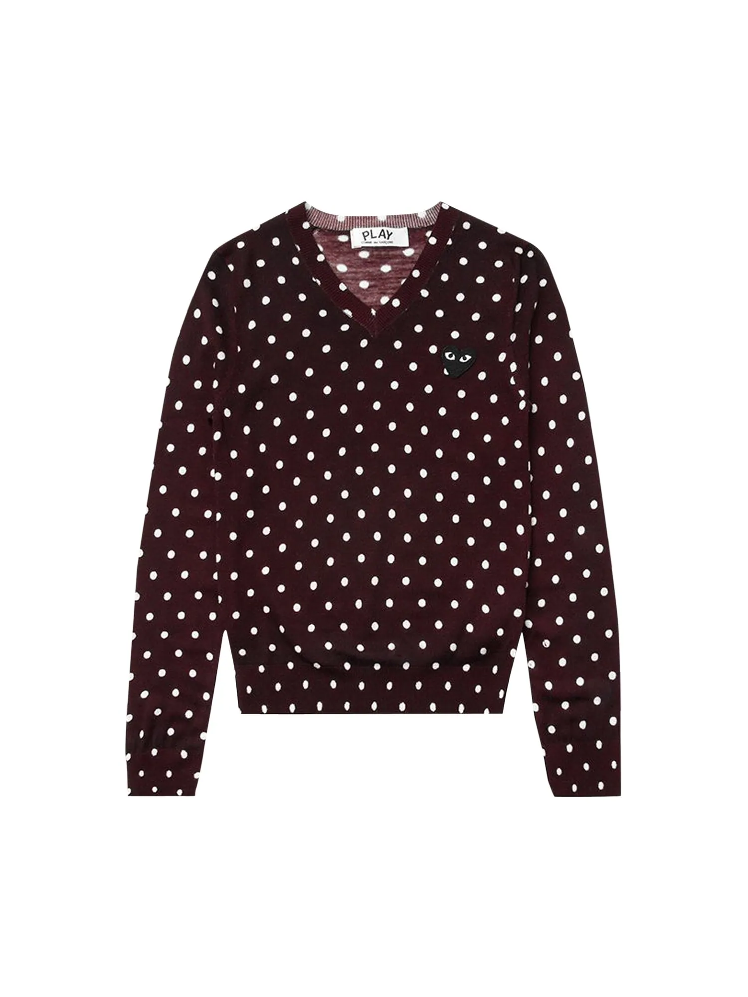 Свитер в горошек Comme des Garçons PLAY Бордовый — изображение 1 из 1