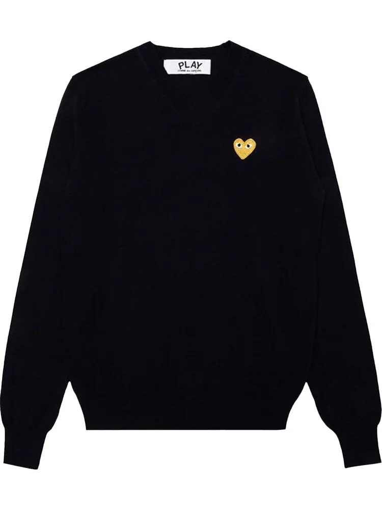 Свитер Comme des Garçons PLAY Gold Heart Sweater 'Navy'