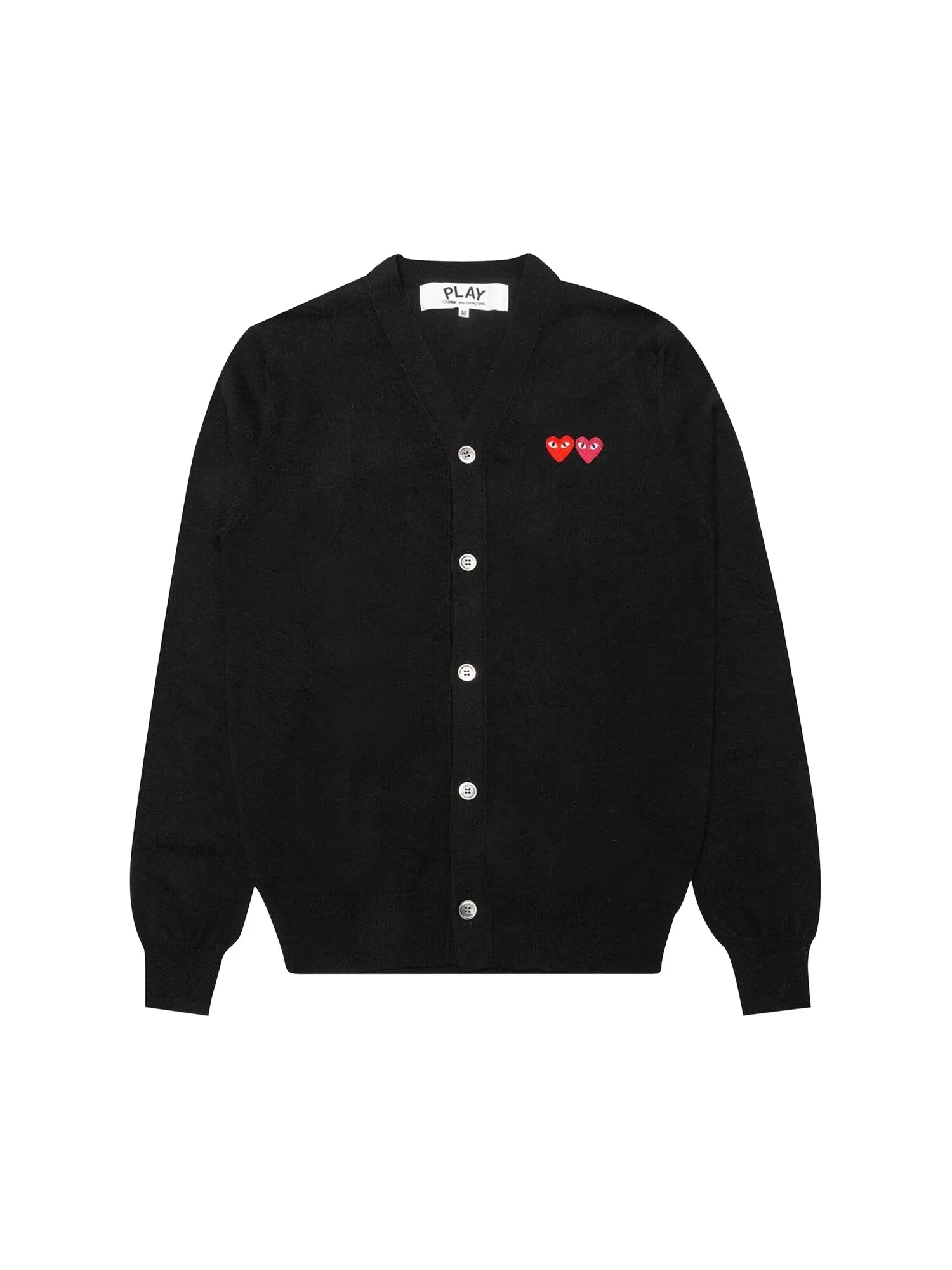 Кардиган Comme des Garçons PLAY Double Heart — изображение 1 из 2, черный