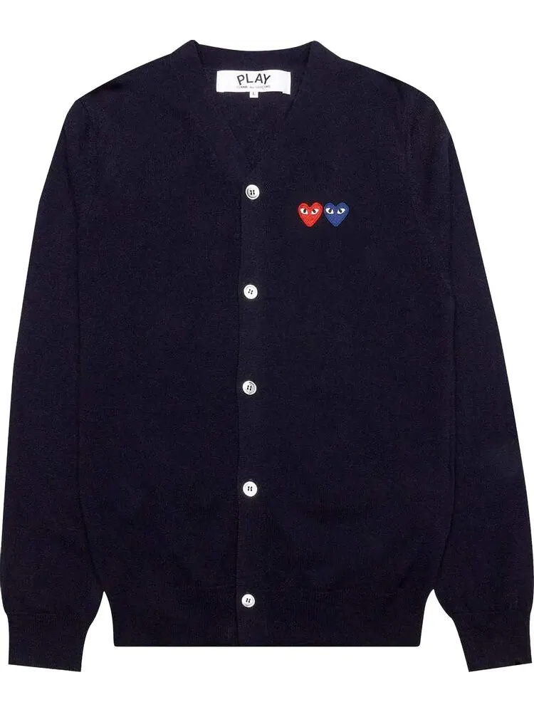 Кардиган Comme des Garçons PLAY Double Heart Cardigan 'Navy'