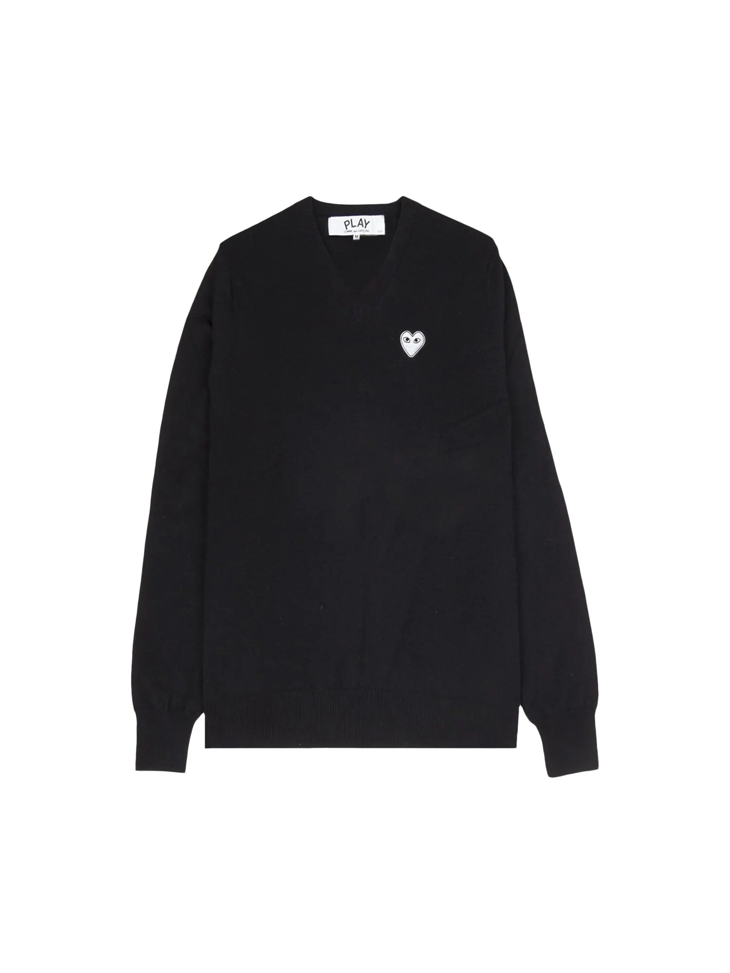 Свитер с V-образным вырезом Comme des Garçons PLAY Heart — изображение 1 из 2, черный