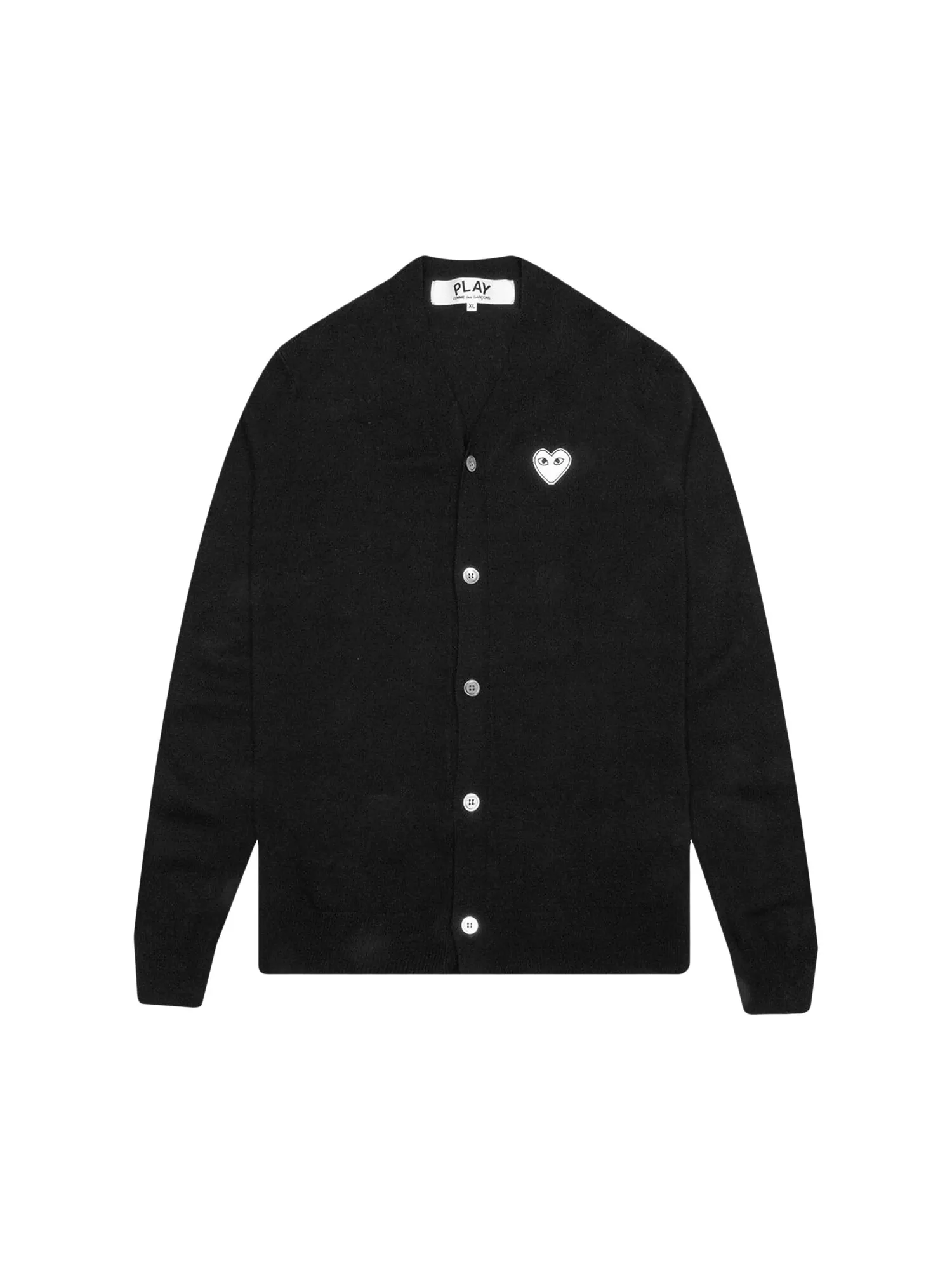 Кардиган Comme des Garçons PLAY с V-образным вырезом — изображение 1 из 2, черный