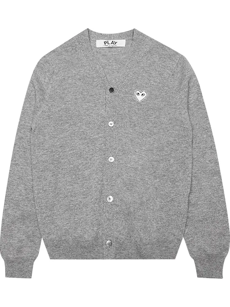 Кардиган Comme des Garçons PLAY Woven V-Neck Cardigan 'Grey'