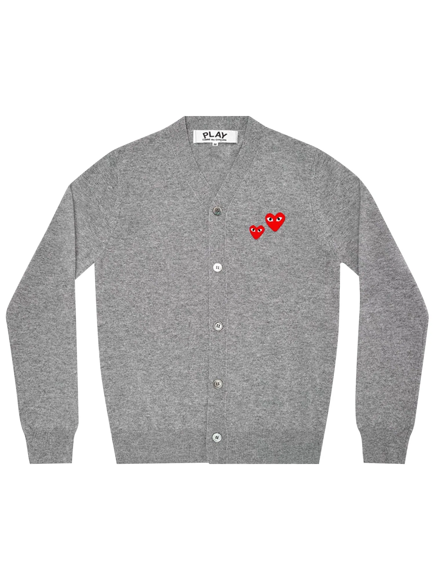 Кардиган Comme des Garçons PLAY Duo Heart — изображение 1 из 1, серый