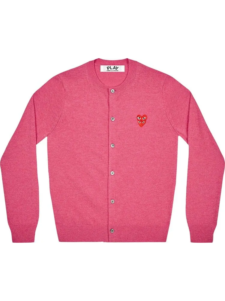 Кардиган Comme des Garçons PLAY Wool Layered Double Heart Cardigan 'Pink'