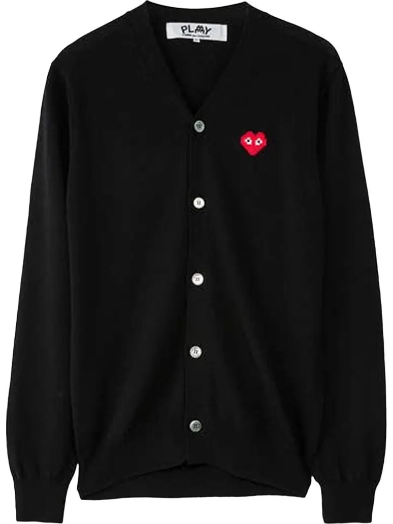 Кардиган Comme des Garçons PLAY x Invader Pixelated Heart Cardigan 'Black'