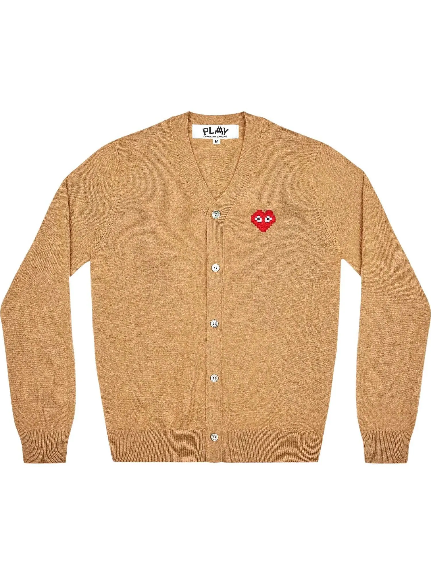 Кардиган Comme des Garçons Play Heart — изображение 1 из 1, бежевый