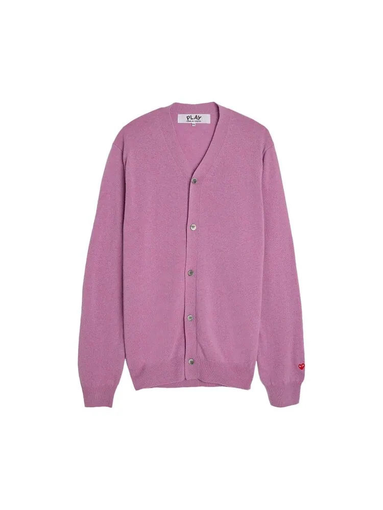 Кардиган Comme Des Garçons Comme des Garçons PLAY Small Heart Cardigan — изображение 1 из 1, фиолетовый