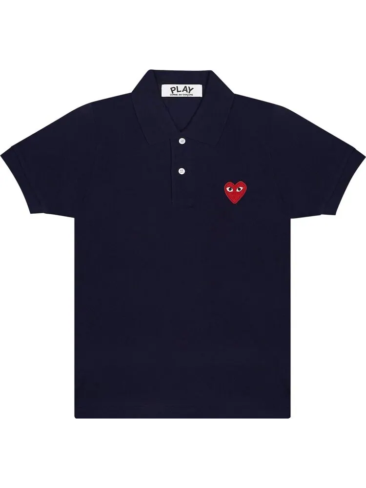 Футболка Comme des Garçons PLAY Emblem Polo Tee 'Navy'
