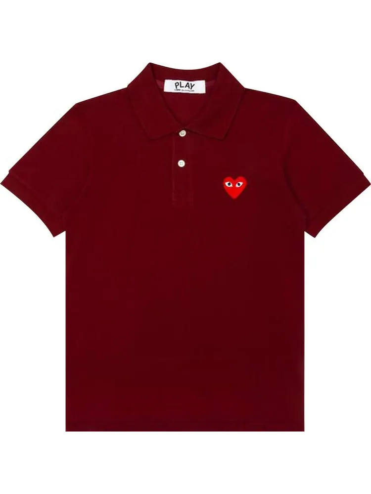 Рубашка Comme des Garçons PLAY Red Heart Polo Shirt 'Burgundy'