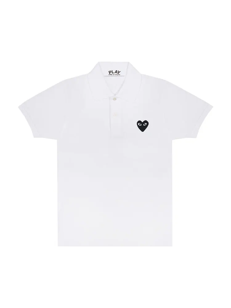 Футболка Comme des Garçons PLAY Polo T-Shirt 'White'
