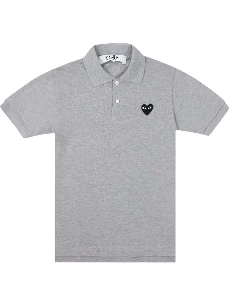 Рубашка Comme des Garçons PLAY Black Emblem Polo Shirt 'Grey'