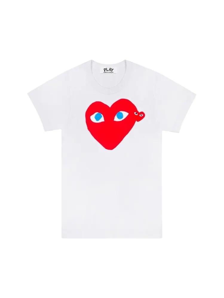 Футболка Comme des Garçons PLAY T-Shirt 'White / Red / Blue'