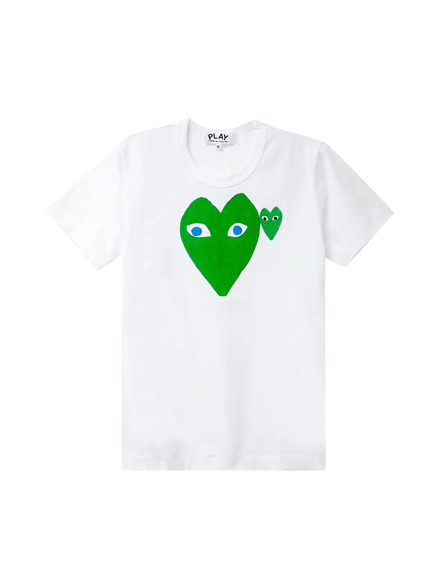 Футболка Comme des Garçons PLAY Blue Eyed Green Heart — изображение 1 из 1, белый