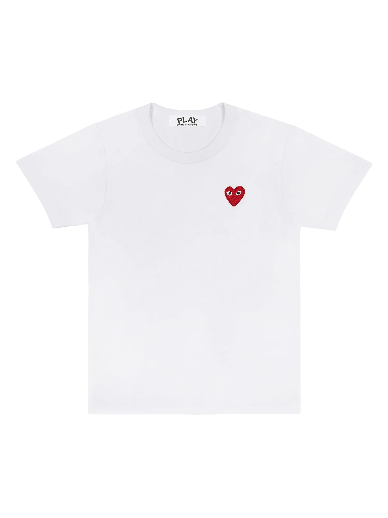 Футболка с логотипом Comme des Garçons PLAY Heart — изображение 1 из 1, белый