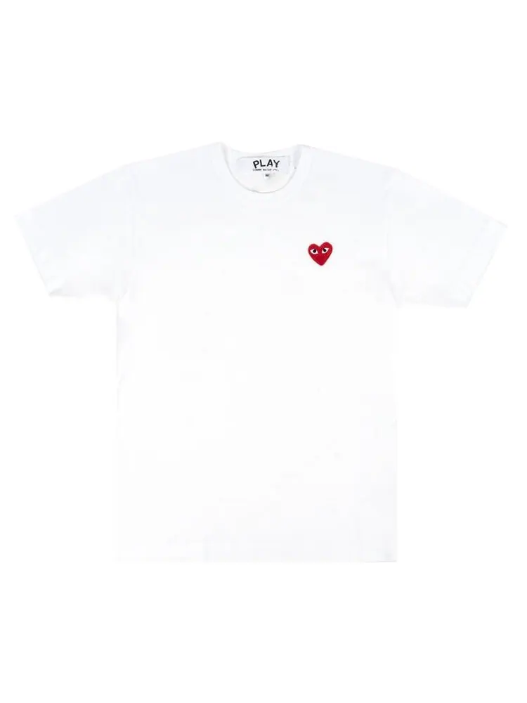 Футболка мужская Comme des Garçons PLAY однотонная с логотипом