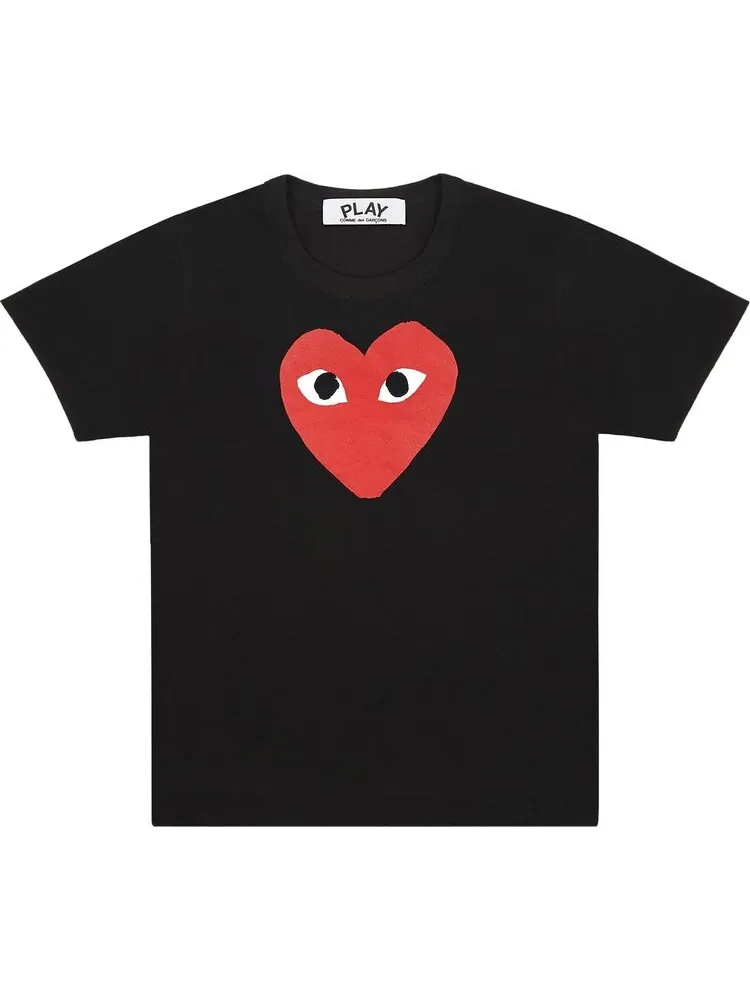 Футболка Comme des Garçons PLAY Red Heart T-Shirt 'Black'