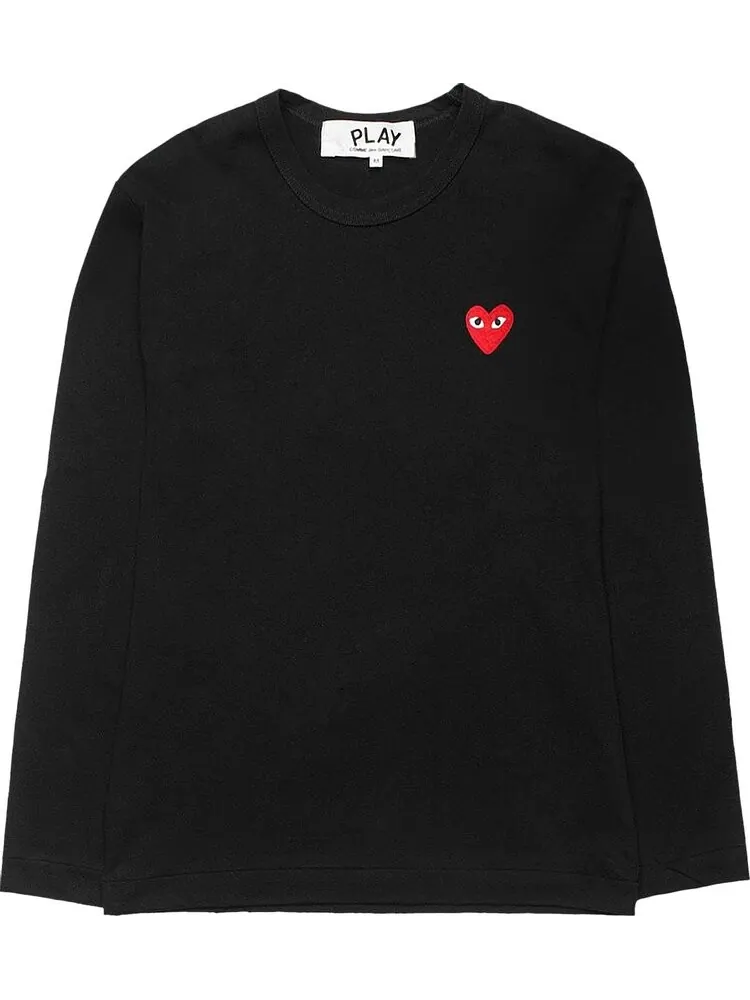 Футболка Comme des Garçons PLAY Long-Sleeve T-Shirt 'Black'