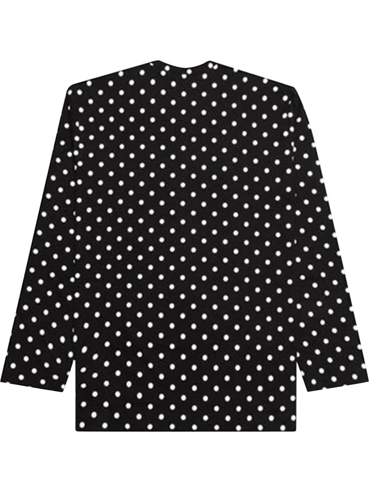 Футболка Comme des Garçons PLAY Polka Dot Long-Sleeve T-Shirt 'Black' — изображение 2 из 2, черный
