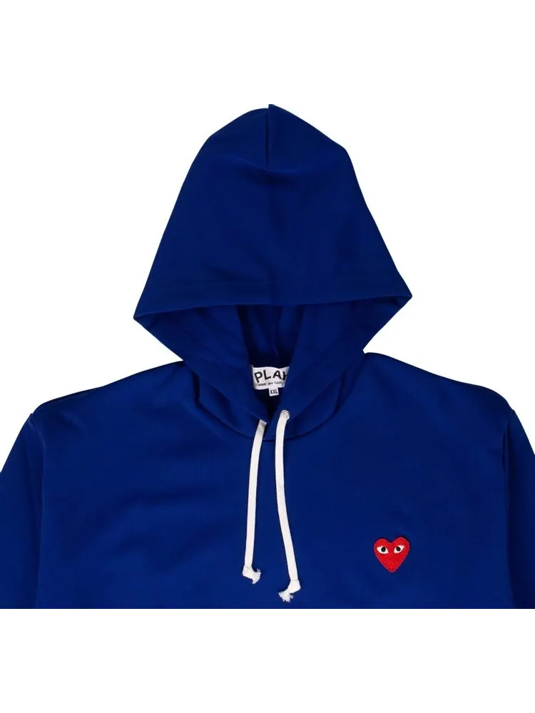 Худи Comme des Garçons PLAY Heart Hooded Sweatshirt 'Blue' — изображение 2 из 2, синий