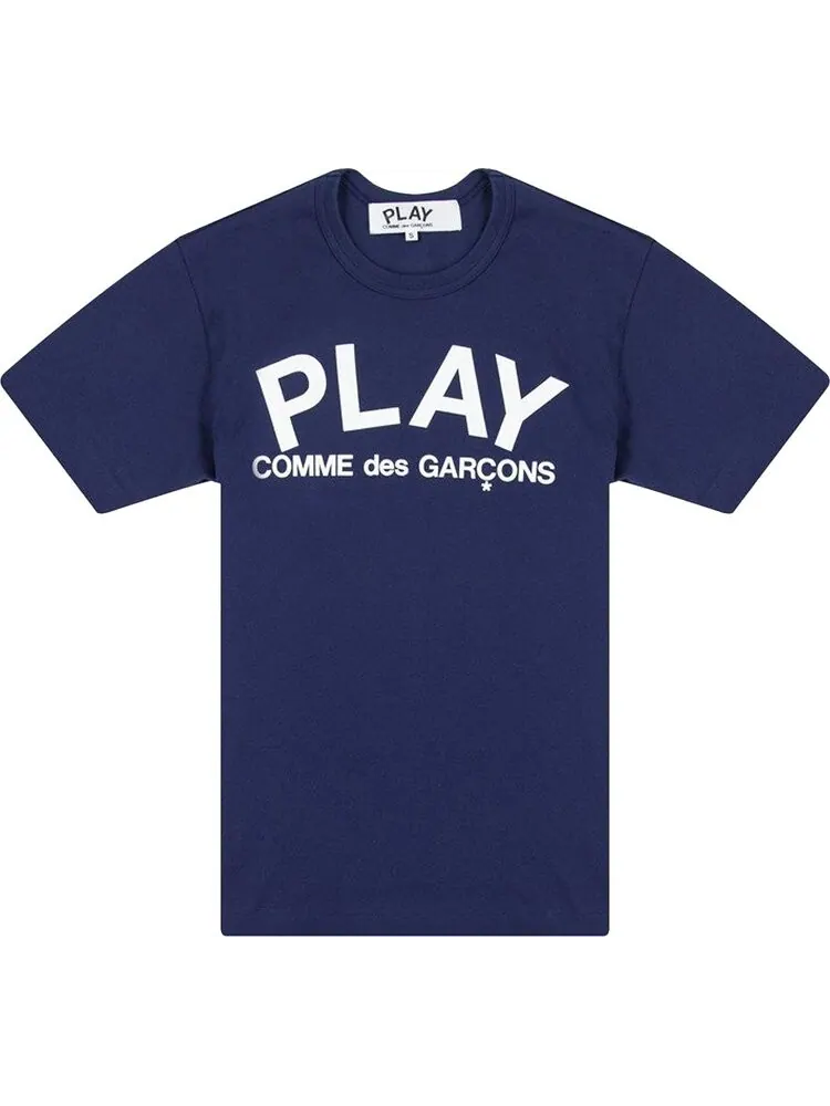 Футболка Comme des Garçons PLAY Text T-Shirt 'Navy'