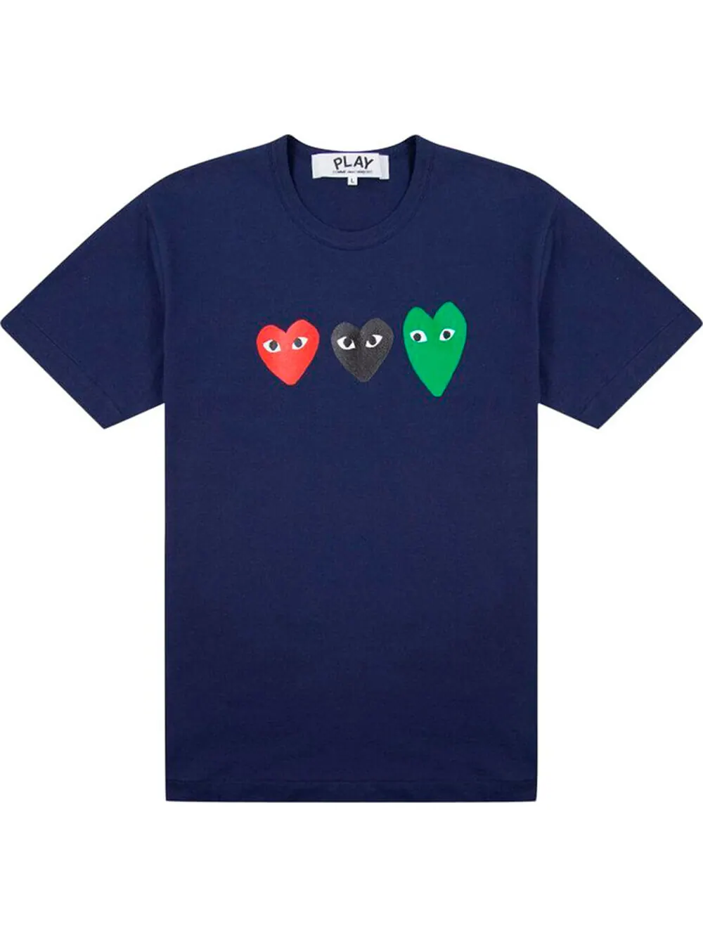 Футболка Comme des Garçons PLAY Multi Heart 'Navy' — изображение 1 из 1, синий