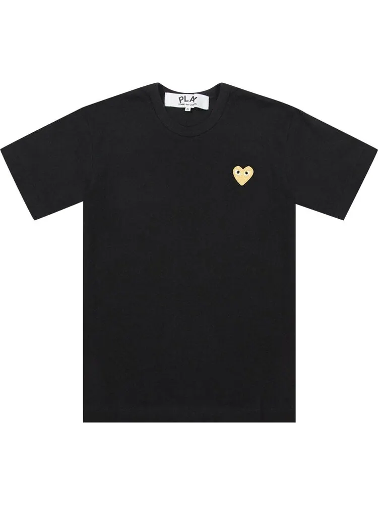 Футболка Comme des Garçons PLAY Gold Heart T-Shirt 'Black'