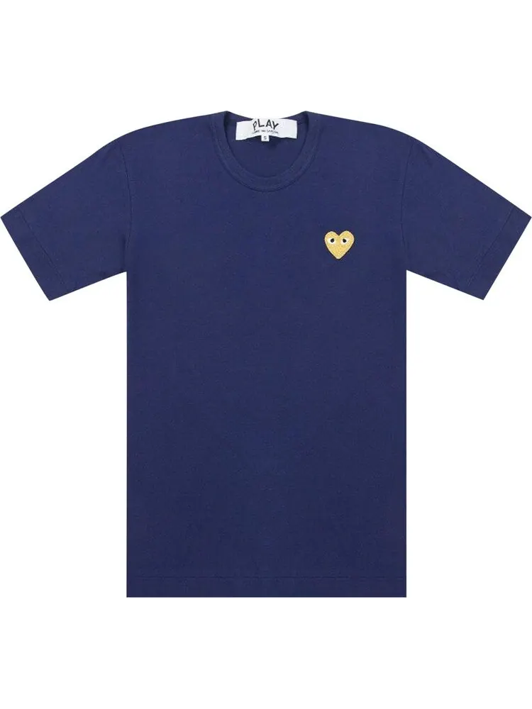 Футболка Comme des Garçons PLAY Gold Heart T-Shirt 'Navy'
