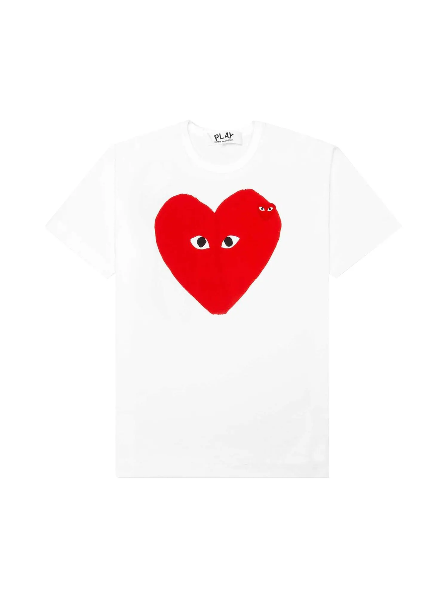Футболка Comme des Garçons PLAY Red Emblem Small Eyes — изображение 1 из 2, белый