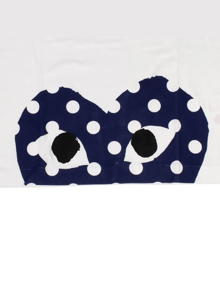 Футболка Comme des Garçons PLAY Polka Dot Half Heart T-Shirt 'White' — изображение 3 из 3, белый