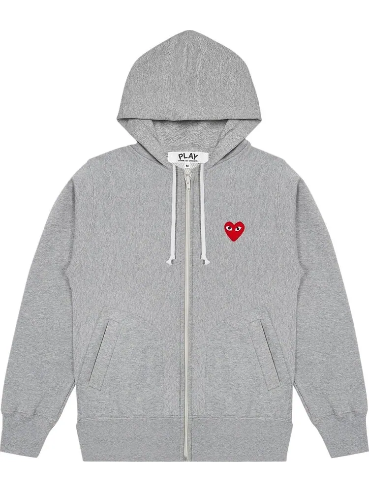 Худи Comme des Garçons PLAY Multi Heart Zip Up Hoodie 'Grey'