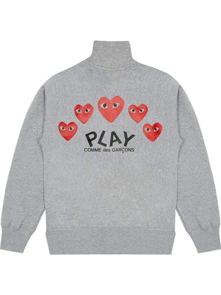 Толстовка Comme Des Garçons Play Crewneck Sweatshirt 'Grey' — изображение 2 из 2, серый