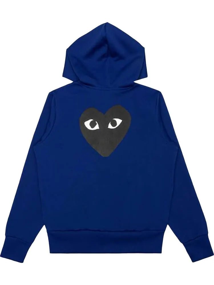 Толстовка Comme des Garçons PLAY Big Black Heart Hooded Sweatshirt 'Navy' — изображение 2 из 2, синий