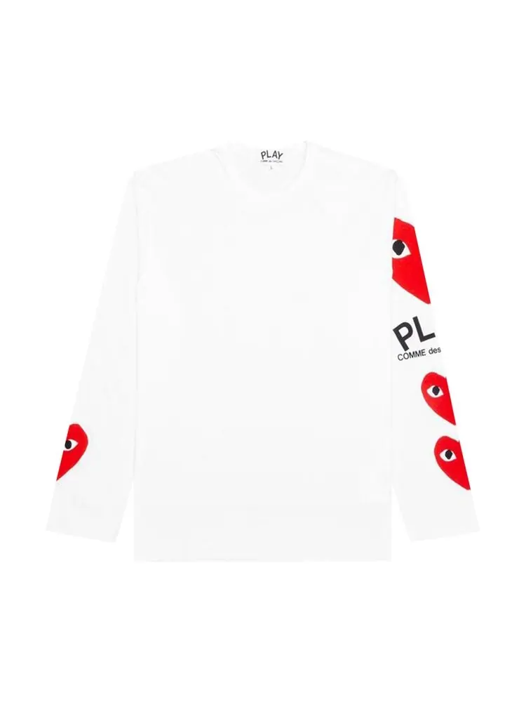 Лонгслив Comme des Garçons PLAY Printed Sleeve Long-Sleeve 'White'
