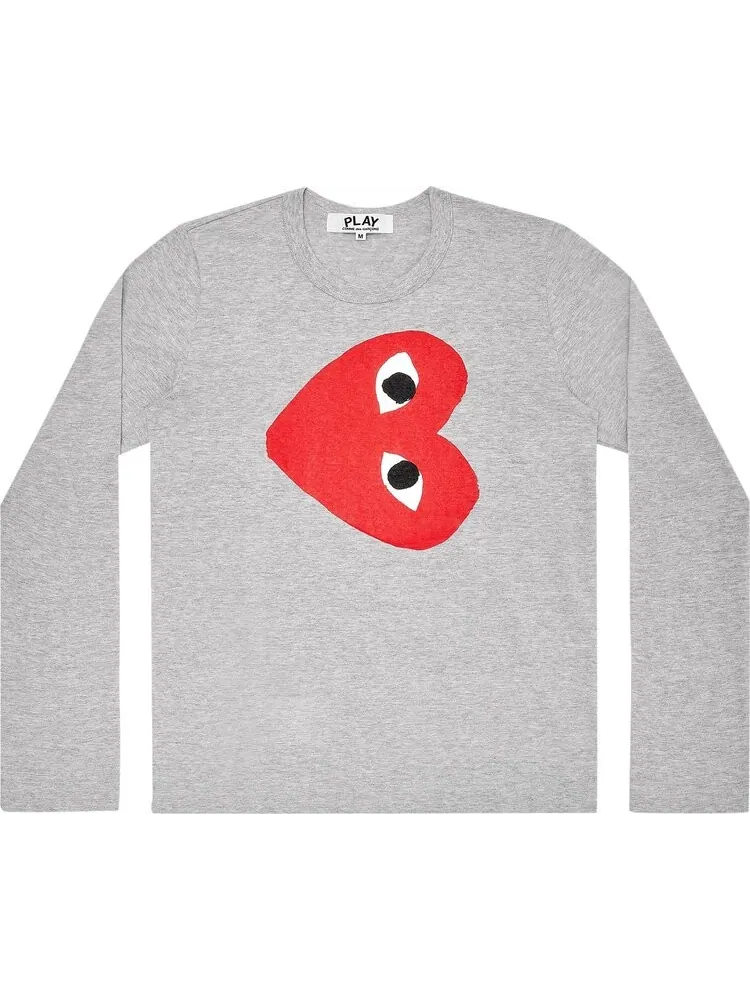 Лонгслив Comme des Garçons PLAY Sideways Logo Long-Sleeve Tee 'Grey'