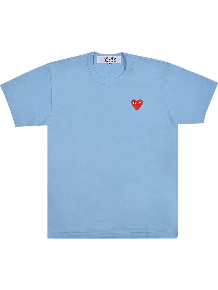 Футболка Comme des Garçons PLAY Pastelle Red Emblem T-Shirt 'Blue'