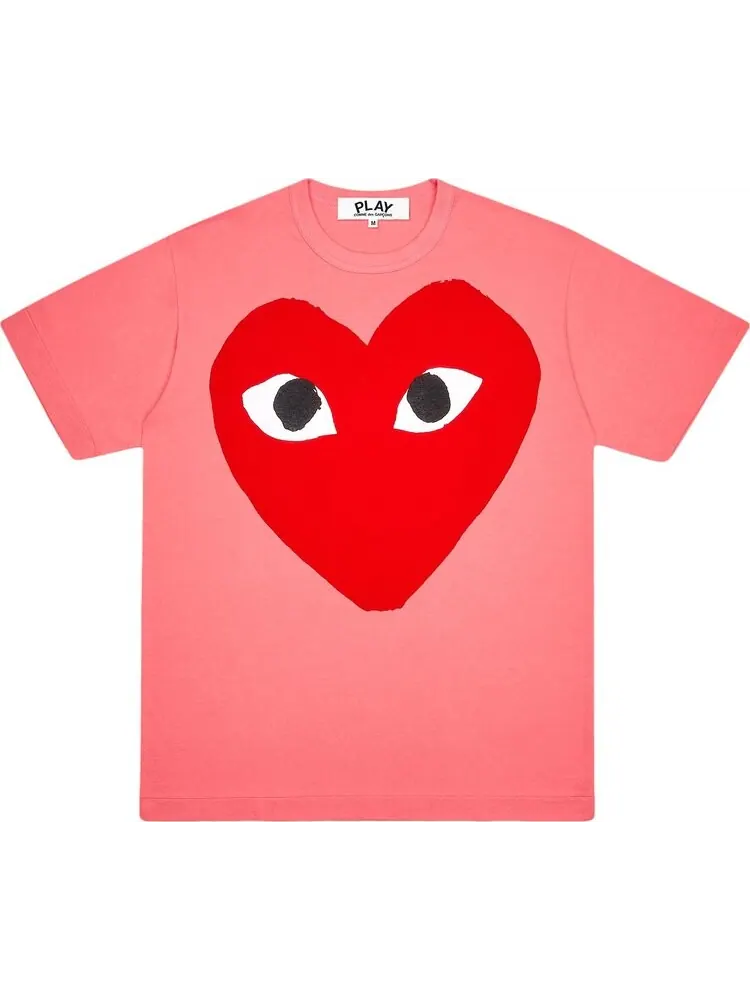 Футболка Comme des Garçons PLAY Pastelle Red Logo T-Shirt 'Pink'