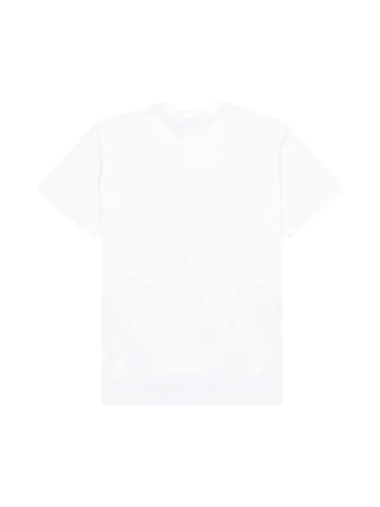 Футболка Comme des Garçons PLAY Red Multi Logo Short-Sleeve T-Shirt 'White' — изображение 2 из 2, белый